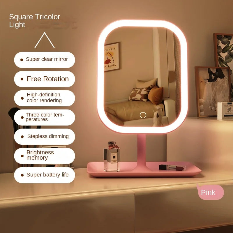 GlowMist Modern Tabletop Vanity Mirror