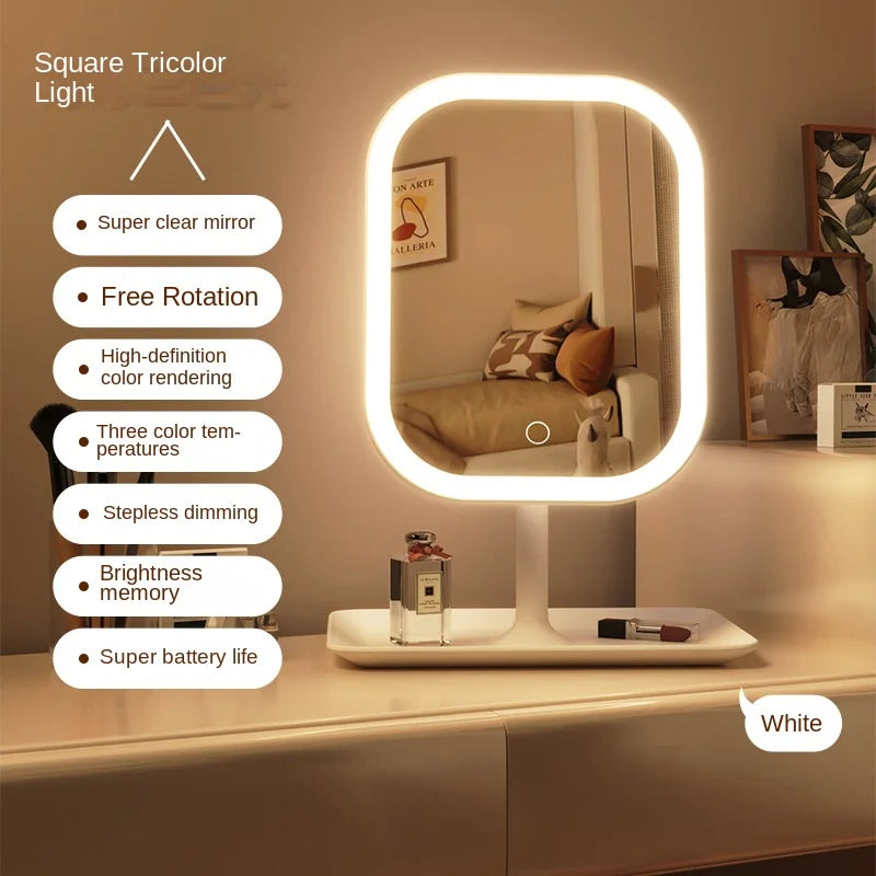 GlowMist Modern Tabletop Vanity Mirror